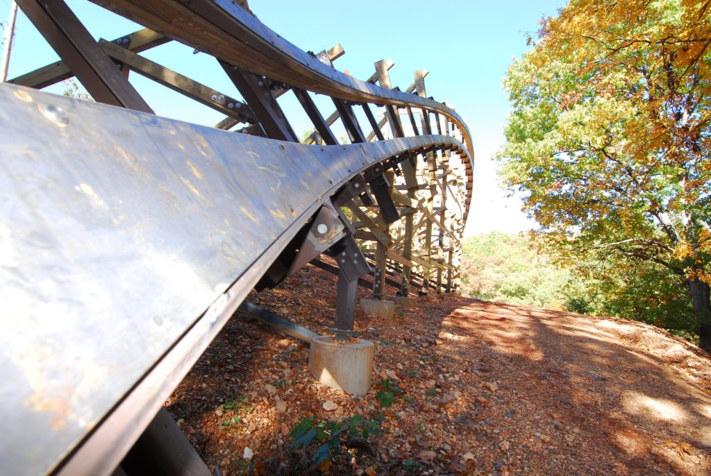 Outlaw Run at Silver Dollar City in the fall