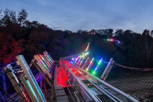 Runaway Mountain Coaster at Night
